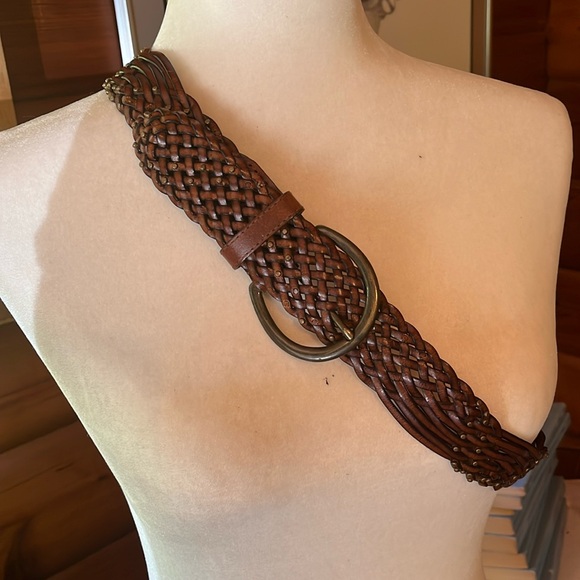 Levi’s Leather Braided & Studed Belt 39” - Picture 1 of 8